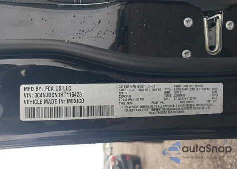 2024 Jeep Compass Limited 4X4 z USA, uszkodzony, nr VIN 3C4NJDCN1RT116423